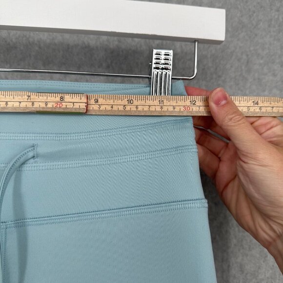 Girlfriend Collective High Rise Diana Biker Short Size S Sky Blue Tie Waist EUC - Picture 7 of 9